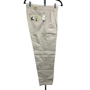 Vintage Gap Traditional Sandwashed Khakis Pleated Front 33/32 Tapered To Hem Y2K